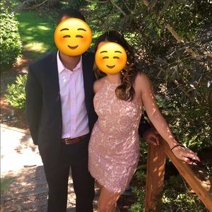 ASTR blush mini dress